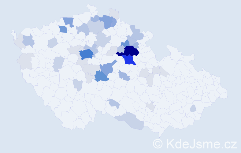 Příjmení: 'Brzek', počet výskytů 165 v celé ČR