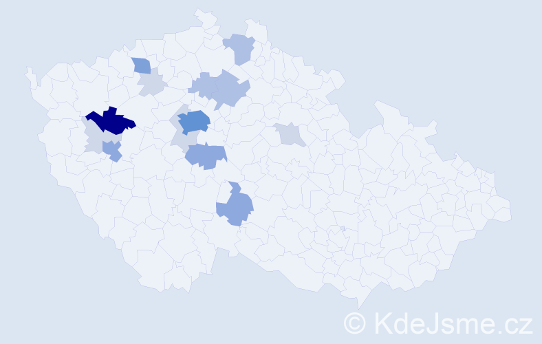 Příjmení: 'Bartásková', počet výskytů 44 v celé ČR