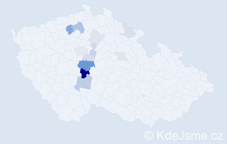 Příjmení: 'Čichovský', počet výskytů 54 v celé ČR