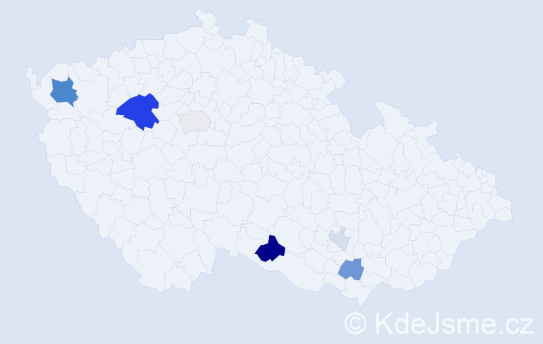 Příjmení: 'Hrutka', počet výskytů 11 v celé ČR