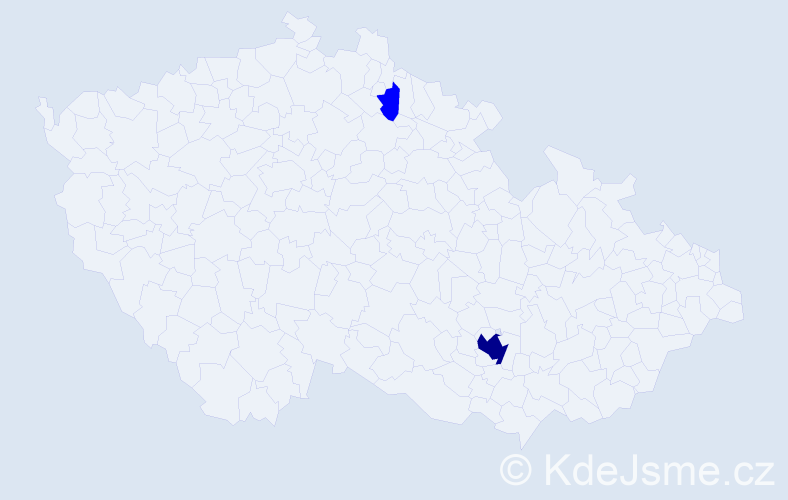 Příjmení: 'Krasnodebská', počet výskytů 5 v celé ČR