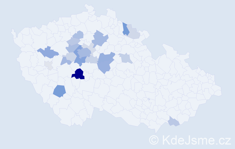 Příjmení: 'Kacovský', počet výskytů 61 v celé ČR