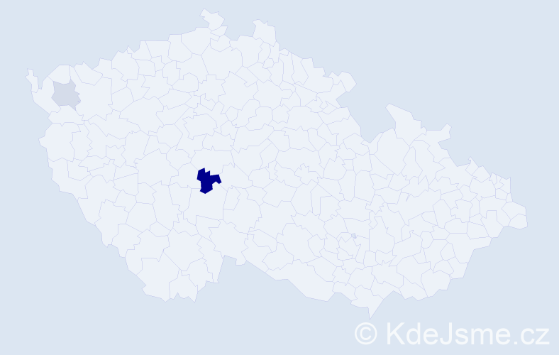 Příjmení: 'Vecel', počet výskytů 4 v celé ČR