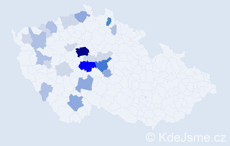 Příjmení: 'Plechata', počet výskytů 74 v celé ČR