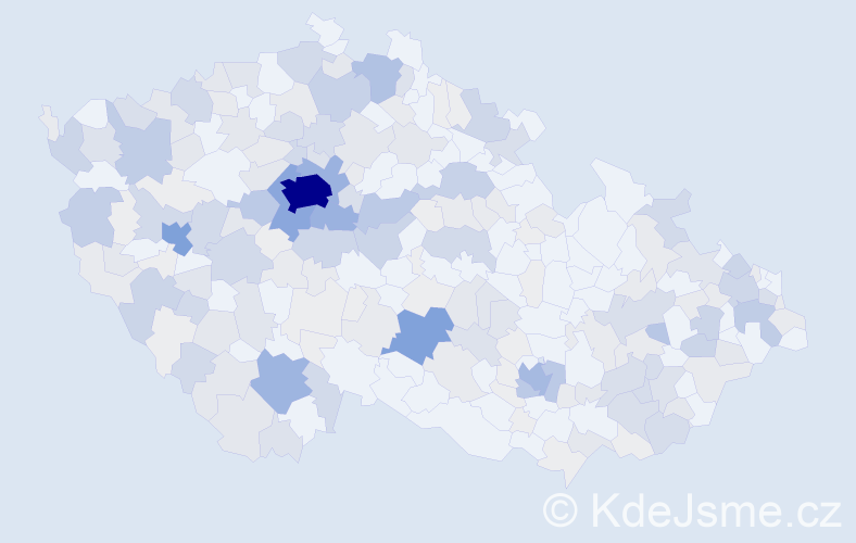 Příjmení: 'Kliment', počet výskytů 883 v celé ČR