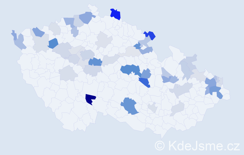 Příjmení: 'Roško', počet výskytů 126 v celé ČR