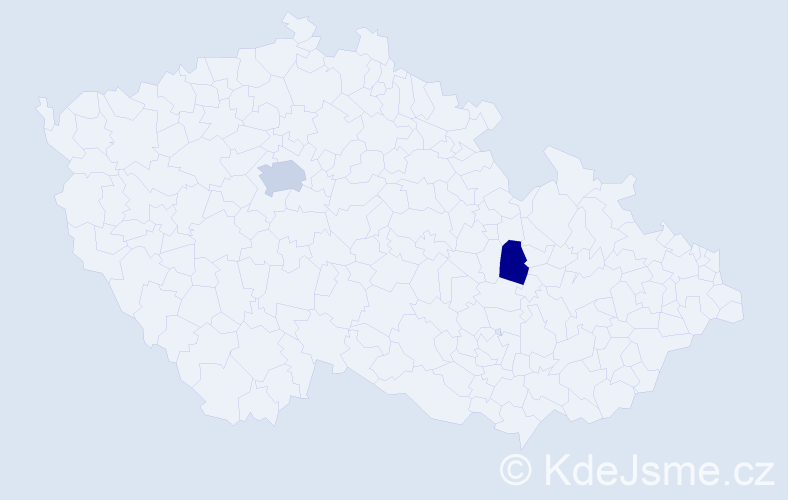 Příjmení: 'Kikalo', počet výskytů 3 v celé ČR