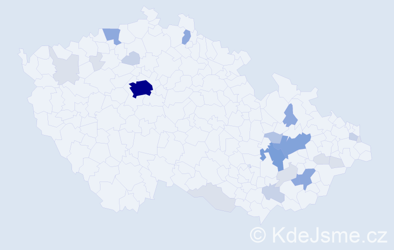 Příjmení: 'Skokánek', počet výskytů 74 v celé ČR