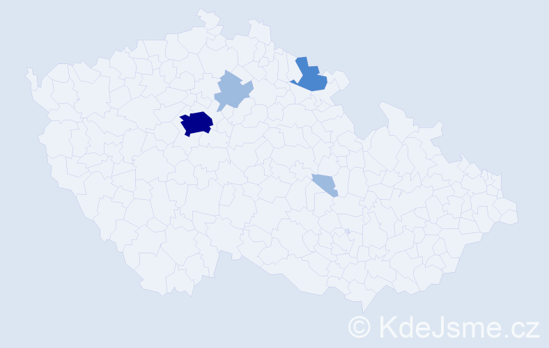 Příjmení: 'Dijkstra', počet výskytů 8 v celé ČR