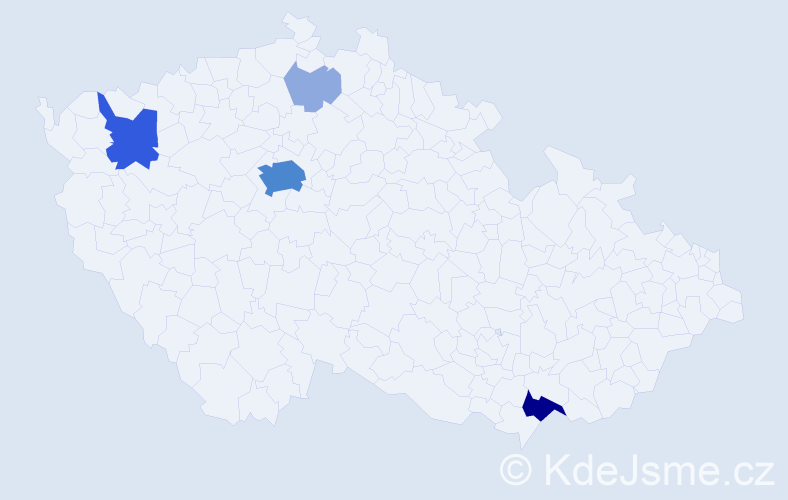 Příjmení: 'Gloz', počet výskytů 11 v celé ČR