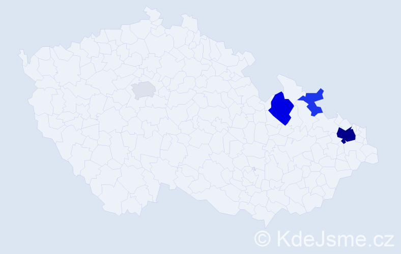 Příjmení: 'Mielec', počet výskytů 11 v celé ČR