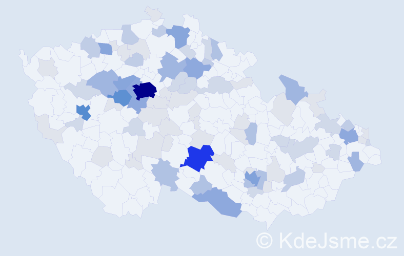 Příjmení: 'Tuma', počet výskytů 251 v celé ČR