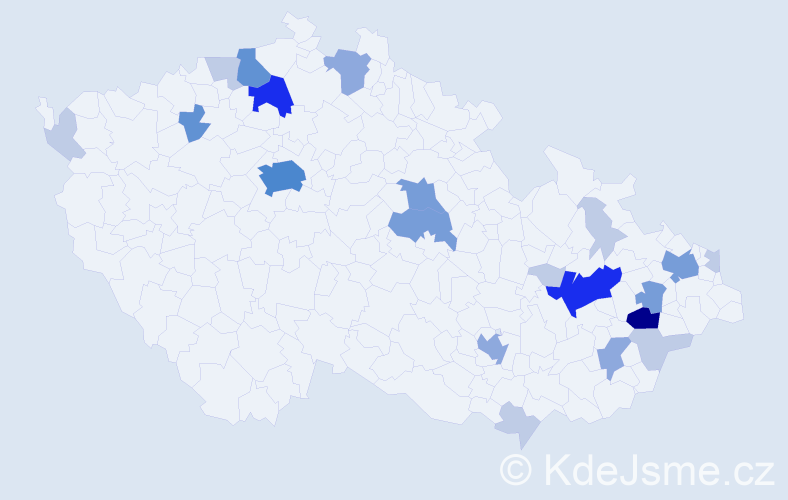 Příjmení: 'Sulovská', počet výskytů 62 v celé ČR