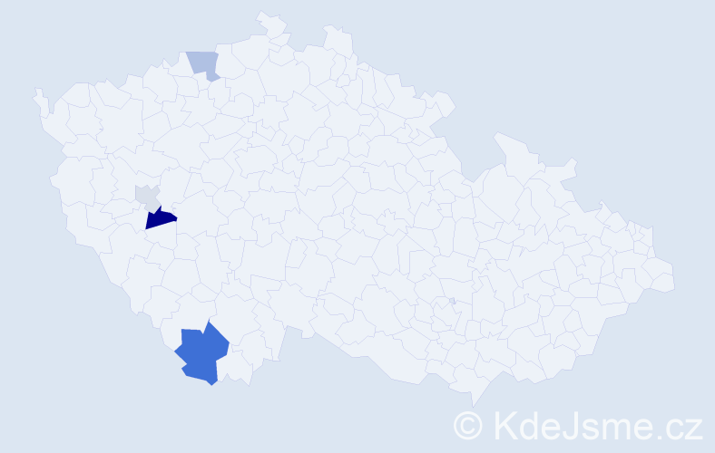 Příjmení: 'Neuberk', počet výskytů 9 v celé ČR