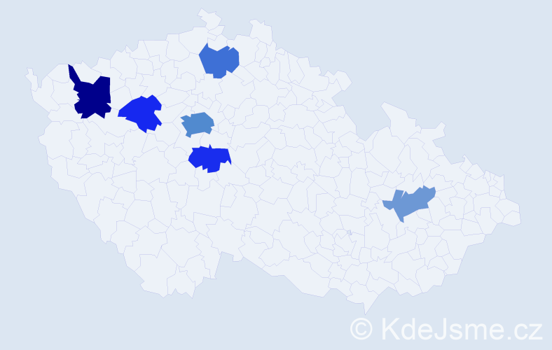 Příjmení: 'Perič', počet výskytů 14 v celé ČR
