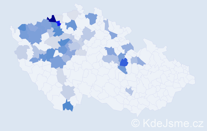 Příjmení: 'Vimr', počet výskytů 214 v celé ČR