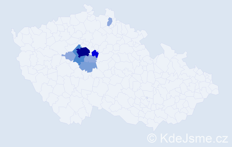 Příjmení: 'Fott', počet výskytů 21 v celé ČR