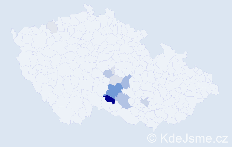 Příjmení: 'Ampapová', počet výskytů 36 v celé ČR