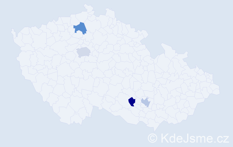 Příjmení: 'Khoder', počet výskytů 8 v celé ČR