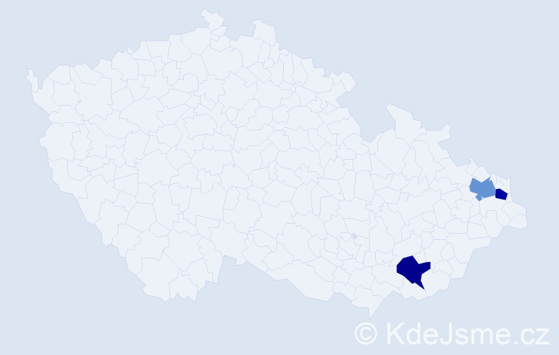 Příjmení: 'Bakowski', počet výskytů 3 v celé ČR