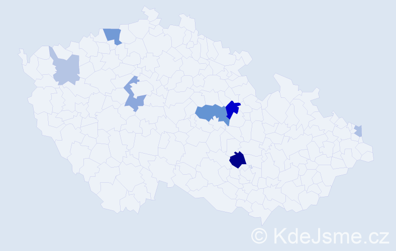 Příjmení: 'Ivanisková', počet výskytů 16 v celé ČR