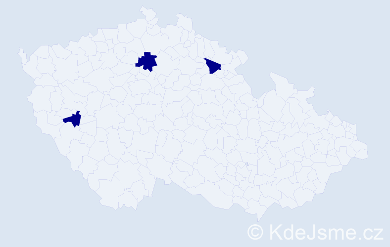 Příjmení: 'Varáček', počet výskytů 3 v celé ČR