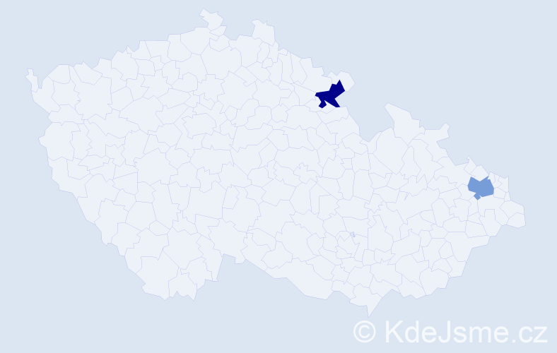 Příjmení: 'Bieľak', počet výskytů 4 v celé ČR