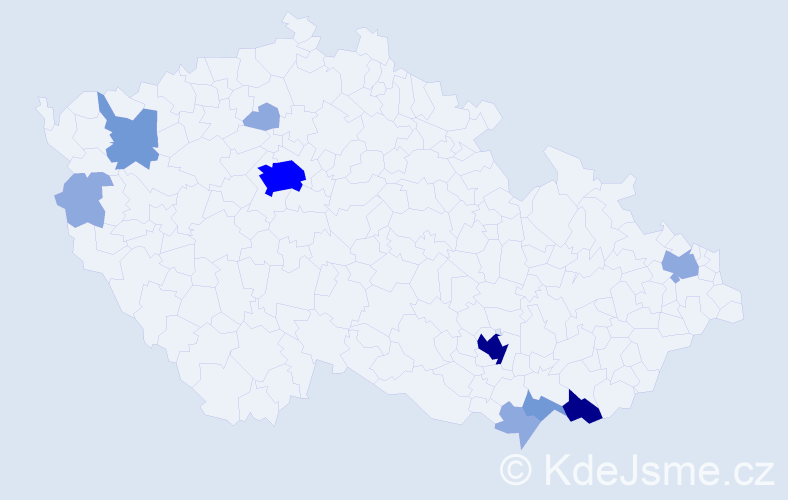 Příjmení: 'Spazier', počet výskytů 24 v celé ČR