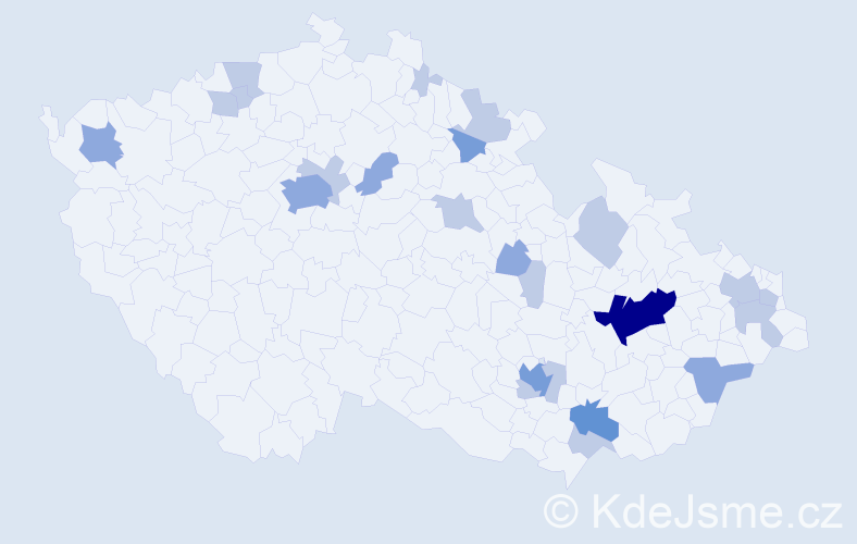 Příjmení: 'Behro', počet výskytů 44 v celé ČR