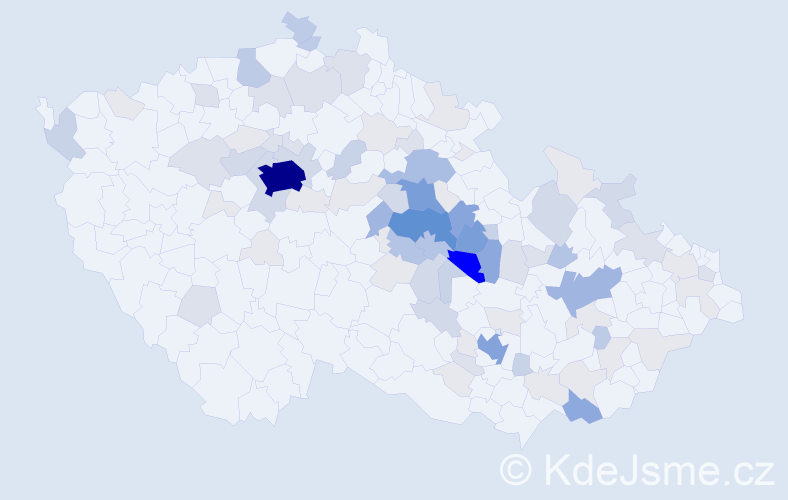 Příjmení: 'Břeňová', počet výskytů 333 v celé ČR