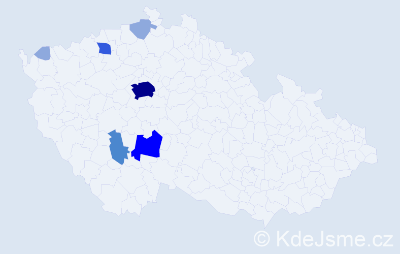 Příjmení: 'Mimráčková', počet výskytů 16 v celé ČR