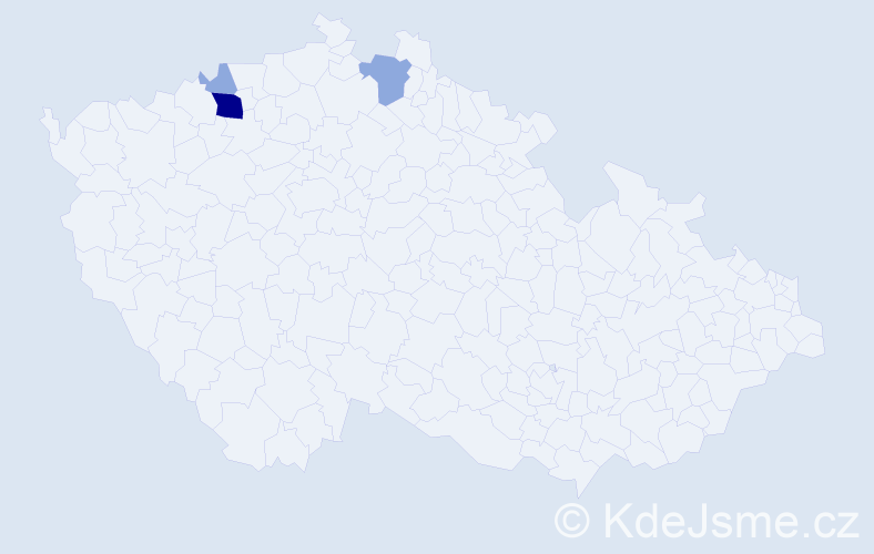 Příjmení: 'Theuser', počet výskytů 8 v celé ČR