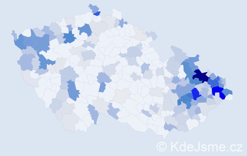 Příjmení: 'Kučová', počet výskytů 725 v celé ČR