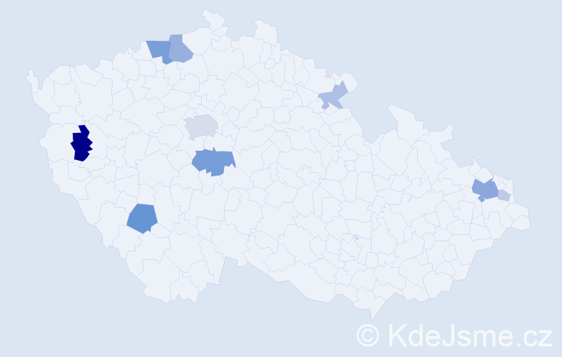 Příjmení: 'Ganajová', počet výskytů 22 v celé ČR