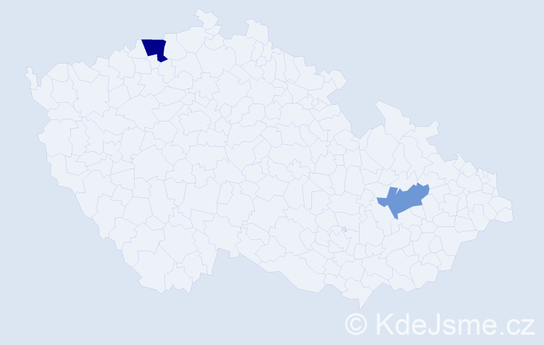 Příjmení: 'Breite', počet výskytů 13 v celé ČR