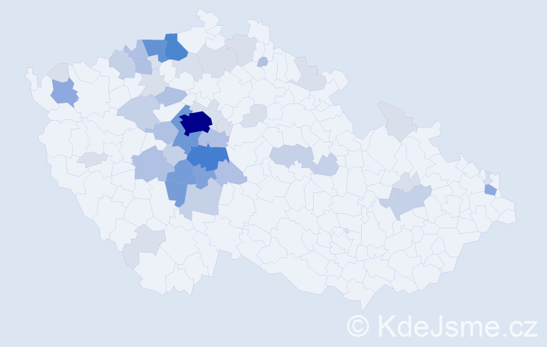 Příjmení: 'Pešata', počet výskytů 144 v celé ČR