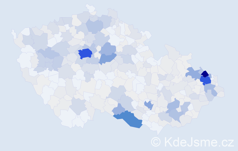 Příjmení: 'Plačková', počet výskytů 1593 v celé ČR