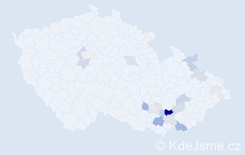 Příjmení: 'Zbytek', počet výskytů 38 v celé ČR