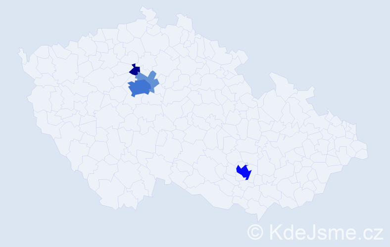 Příjmení: 'Baghdasaryan', počet výskytů 20 v celé ČR