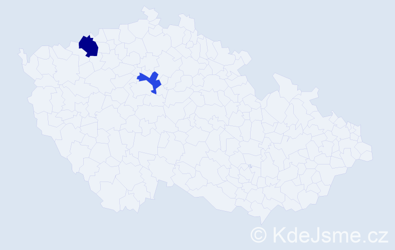 Příjmení: 'Ponca', počet výskytů 5 v celé ČR