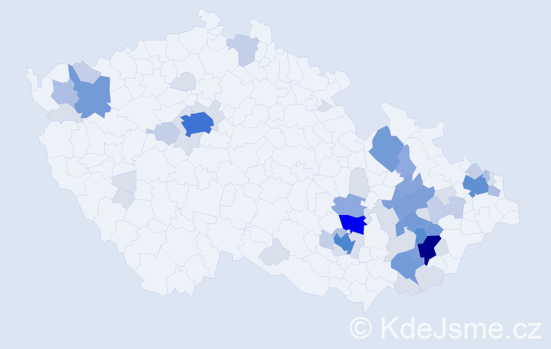 Příjmení: 'Nesrstová', počet výskytů 186 v celé ČR