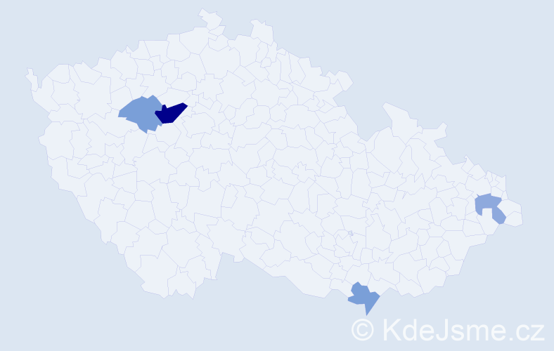 Příjmení: 'Kimličková', počet výskytů 12 v celé ČR