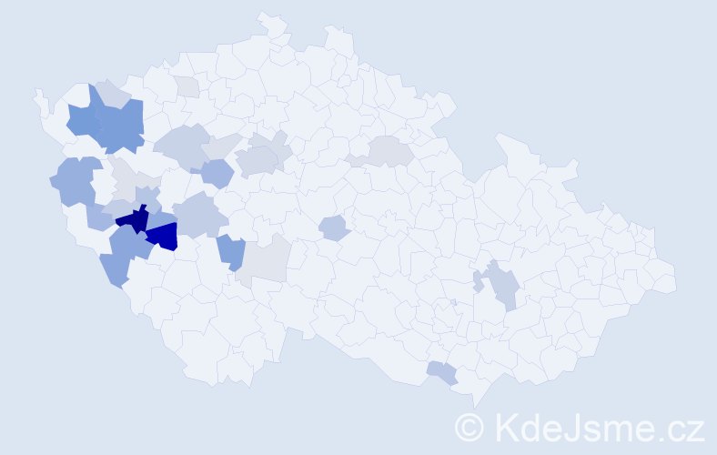 Příjmení: 'Kriegerová', počet výskytů 98 v celé ČR