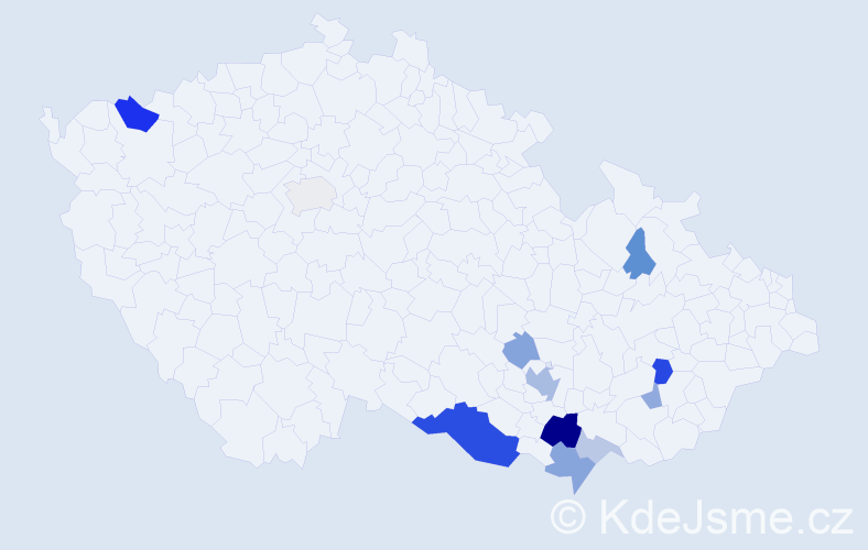Příjmení: 'Lobpreis', počet výskytů 29 v celé ČR