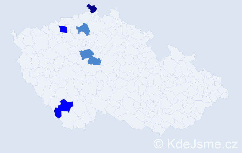 Příjmení: 'Baňacký', počet výskytů 10 v celé ČR