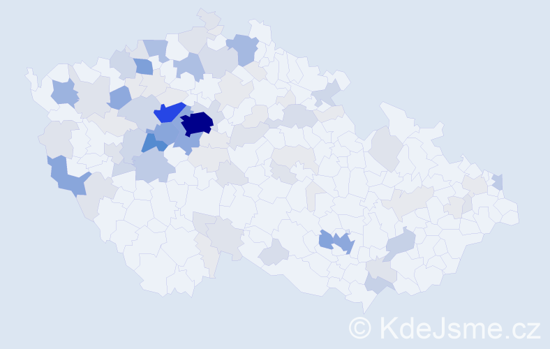 Příjmení: 'Perglová', počet výskytů 351 v celé ČR