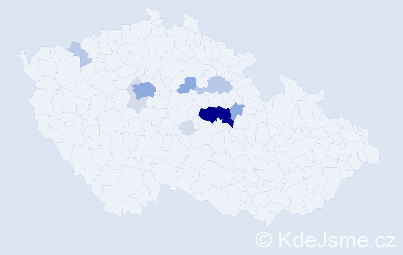 Příjmení: 'Váško', počet výskytů 33 v celé ČR