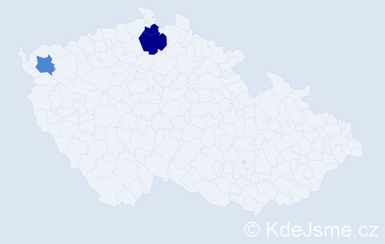 Příjmení: 'Čučmanová', počet výskytů 7 v celé ČR