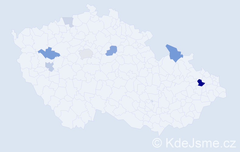 Příjmení: 'Potoki', počet výskytů 14 v celé ČR