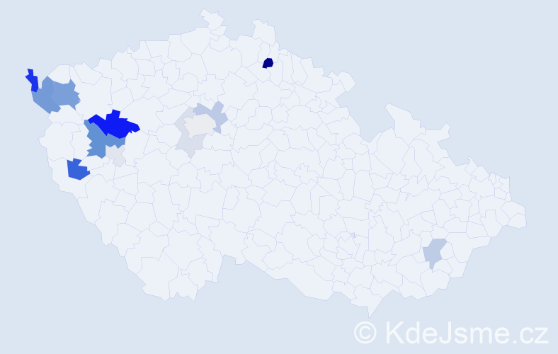 Příjmení: 'Drofa', počet výskytů 34 v celé ČR